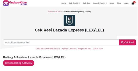 Silakan tulis nomor resi lex id yang anda dapat dari dashboard pesanan. Cek Resi Lex Id Lazada : Cek Resi Lex Id Lazada Akurat ...