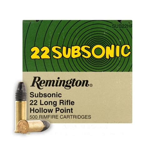 22 LR 38 Gr LHP Remington Subsonic 5000 Rounds Ammo