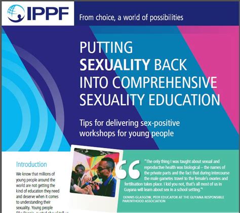 Putting Sexuality Back Into Comprehensive Sexuality Education Making The Case For A Rights