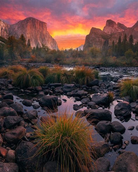 Yosemite National Park In A Brilliant Sunset Photo By Neohum