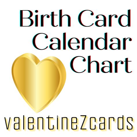 Birth Card Calendar Chart Valentinezcards