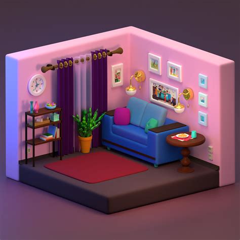 3d Isometric Room Finished Projects Blender Artists Community