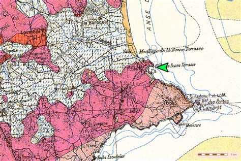 The massif des maures is a small mountain range in southeastern france. Carte géologique - Massif des Maures - Plage de Bonne Terrasse