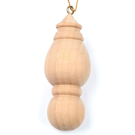 Unfinished Wood Finial Christmas Ornament Christmas Ornaments