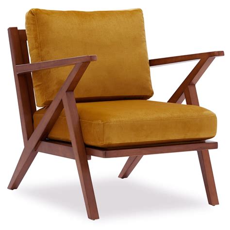 Velvet Mid Century Accent Chair 
