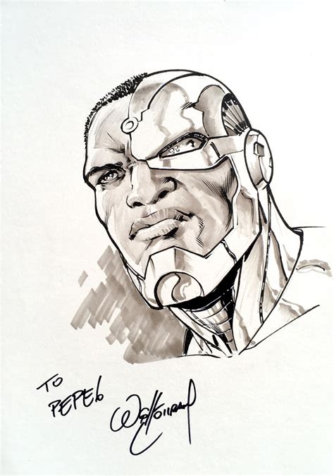 Cyborg By Will Conrad In Pepe Caldelass New Teen Titans Sketches And