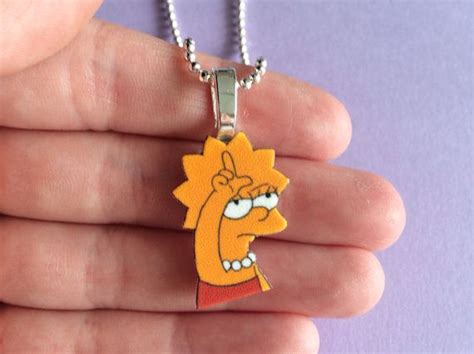 Lisa Simpson Sassy Necklace By Sassystickers On Etsy Etsy Items Unique Jewelry