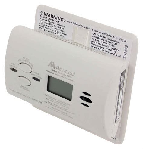 Because carbon monoxide is slightly lighter than air and also because it may be found with warm, rising air, detectors should be placed on a keep the detector out of the way of pets and children. Atwood RV Carbon Monoxide Detector - LCD Digital Display ...