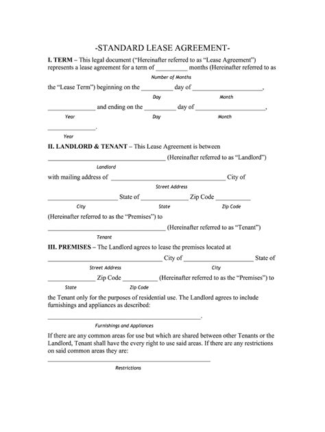 Free Printable Lease Agreement Fill Out And Sign Online Dochub