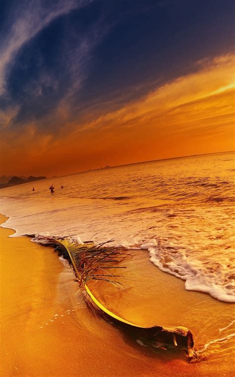 Check out our sunset waves selection for the very best in unique or custom, handmade pieces from our prints shops. Golden Beach Waves Sunset Android Wallpaper free download