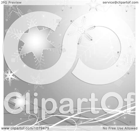 Clipart Silver Christmas Snowflake Winter Background Royalty Free