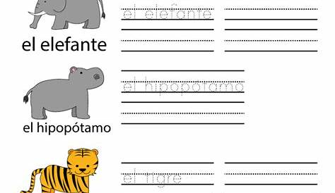 spanish worksheets for 3rd graders