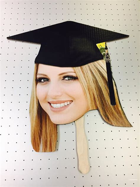 Grad Face Fans Graduation Faces On A Stick Class Of 2022 Etsy