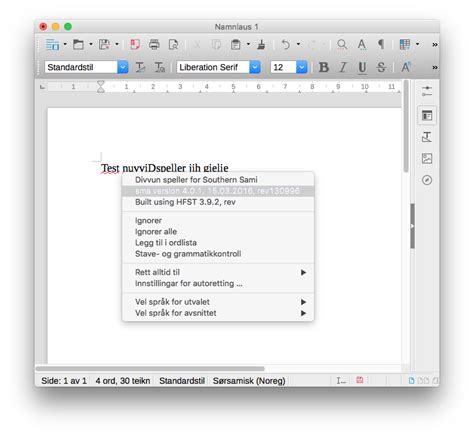 Divvun Spelling Checkers For Libreoffice 5 On Osx