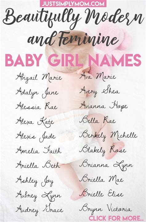 500 Feminine Baby Girl First And Middle Names For 2023 Just Simply Mom