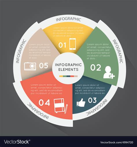 Modern Infographic Elements Pie Chart Royalty Free Vector