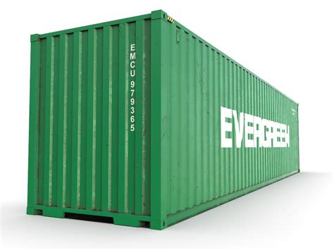 3d Shipping Container Evergreen 40 Turbosquid 1656120