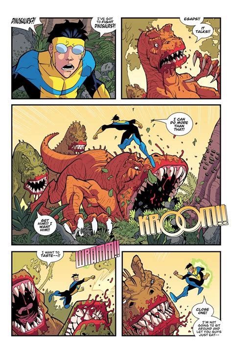 Invincible Comics Issue33 Dinosaurs Best Superhero Superhero Comic