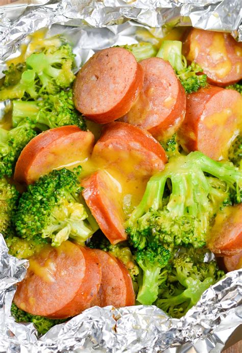 Ground beef & broccoli casserole. Sausage Broccoli Cheddar Foil Packs (keto + low carb ...