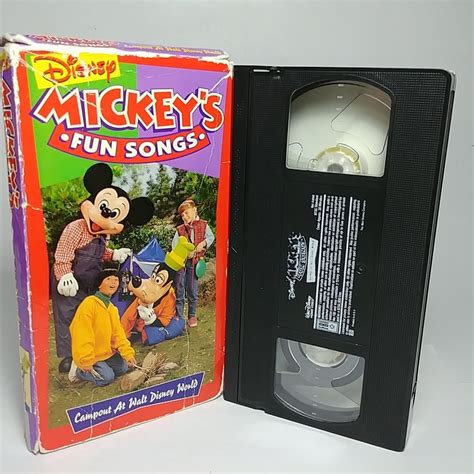 Mickey Fun Songs Campout At Walt Disney World Vhs Tape 1994 Clean And