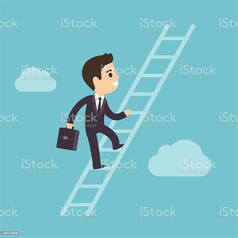 Climbing Corporate Ladder Stock Illustration Download Image Now Istock