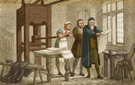 Johannes Gutenberg German Book Printer Stock Image C0334426