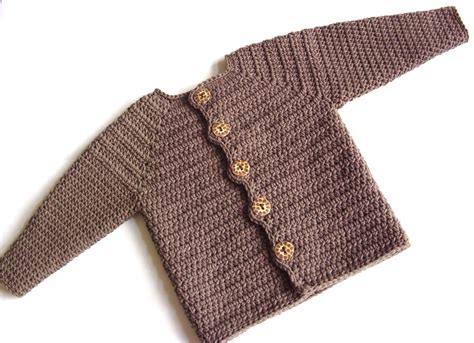 Baby Boy Sweater Crochet Pattern 36 Hdc — Lisa Corinne Crochet