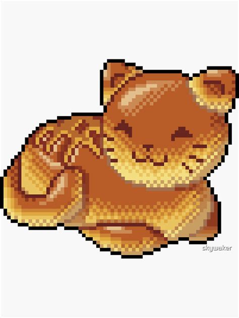 Pixel Bread Cat Sticker For Sale By Skywaker Redbubble