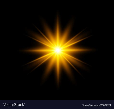 Yellow Glowing Light Royalty Free Vector Image