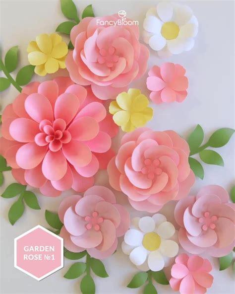 Paper Flower Backdrop Diy Kit Includes 5 Different Paper Flower