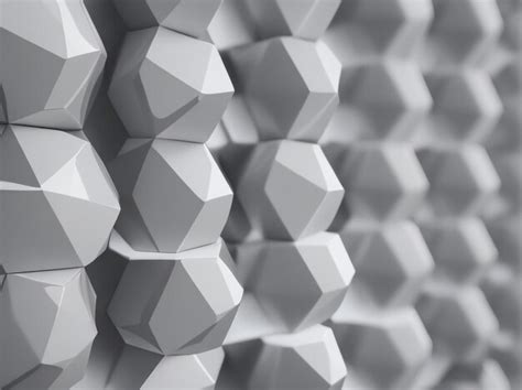 Premium Ai Image Geometric Elegance Grey Hexagons Modern Background