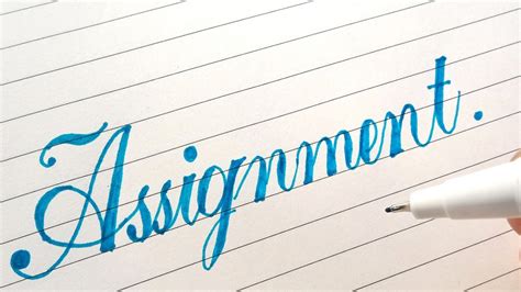 How To Write Assignment In Beautiful English Calligraphy Writing