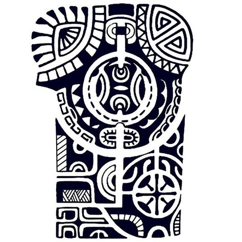 Polynesian Sleeve 2 Temporary Tattoo Maoripolynesian Fake Tattoos