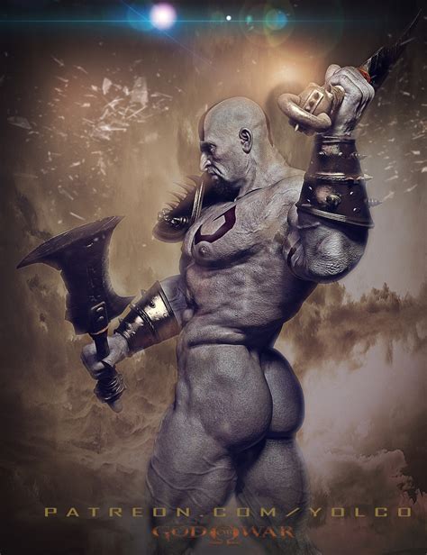 Rule 34 Ass Bald Bald Man Bara Blade Daddy Dilf God Of War Kratos Male Male Male Only Muscular