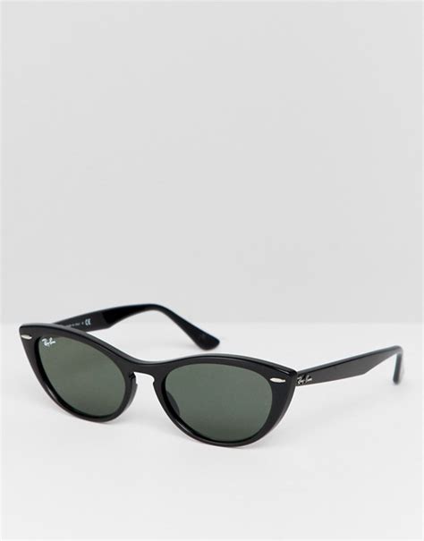 ray ban 0rb4314n slim cat eye sunglasses asos