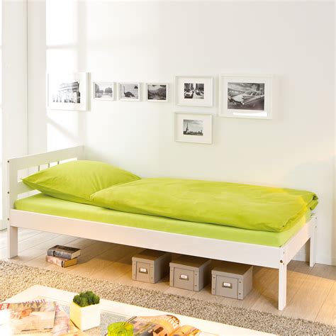 Einzelbett FANA - weiß - Massivholz - 90x200 cm | Online bei ROLLER kaufen