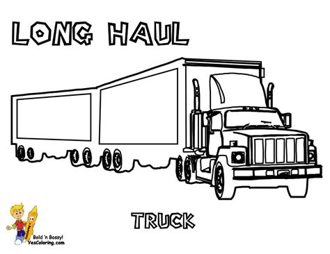 Various truck manufacturers develop trucks that differ in performance. Big Rig Truck Coloring Pages | Free | 18 Wheeler | Boys Coloring Pages