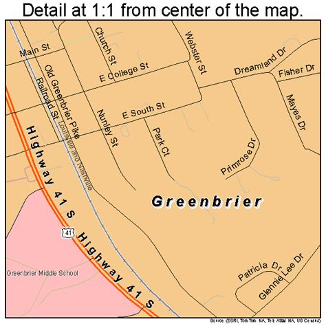 Greenbrier Tennessee Street Map 4730960