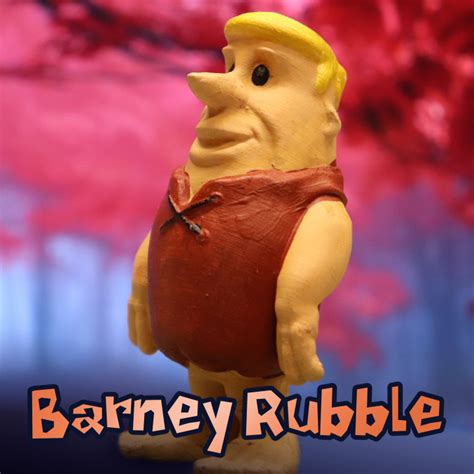 3d Printable Barney Rubble From The Flintstones Support Free By