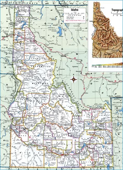 Idaho Map Travelsfinderscom