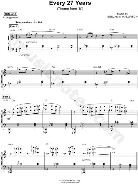 Hdpiano Every 27 Years Sheet Music Piano Solo In A Minor Download And Print Sku Mn0180527