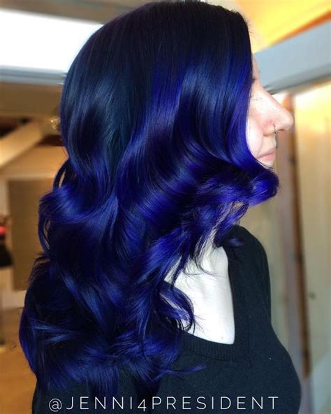 20 Magnetizing Hairstyles With Dark Blue Hair Color Dark Blue Hair
