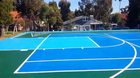Basketball Court Line Striping Youtube