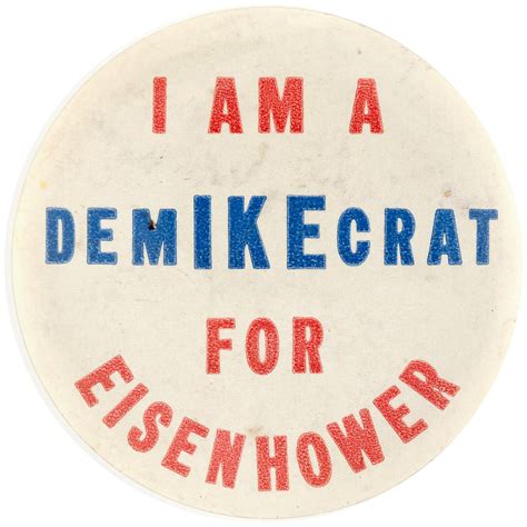 Hakes I Am A Dem Ike Crat For Eisenhower Rare Texas Campaign Button
