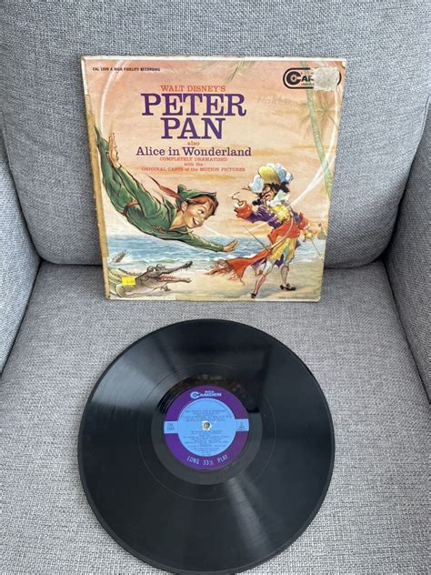1960 Rca Walt Disneys Peter Pan Also Alice In Wonderland Record