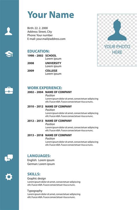 Free And Printable Resume Templates