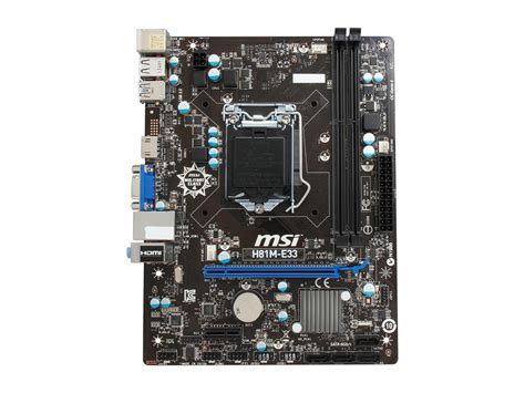 Msi H81m E33 Lga 1150 Micro Atx Intel Motherboard