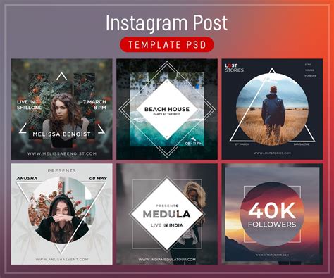 Instagram Post Template Free Psd Download Psd