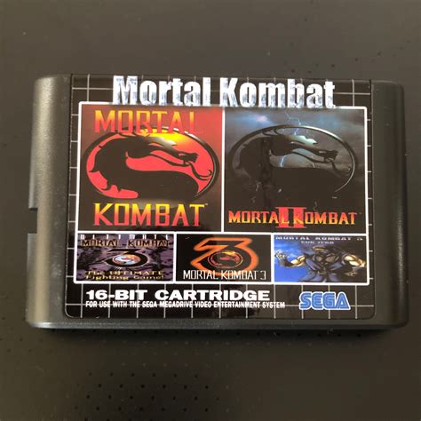 Mortal Kombat 5 In 1 For Sega Genesis Mega Drive 16 Bit Game Cartridge