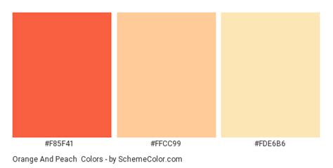 Peach palettes with color ideas for decoration your house, wedding, hair or even nails. Orange And Peach Color Scheme » Orange » SchemeColor.com